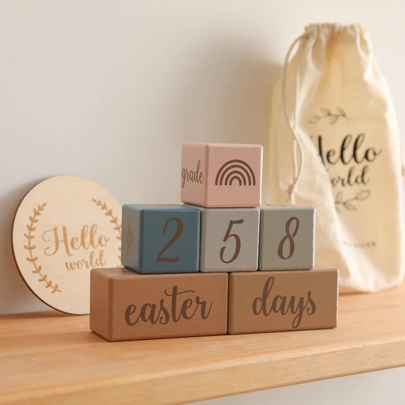Wooden Baby Milestone Card Set