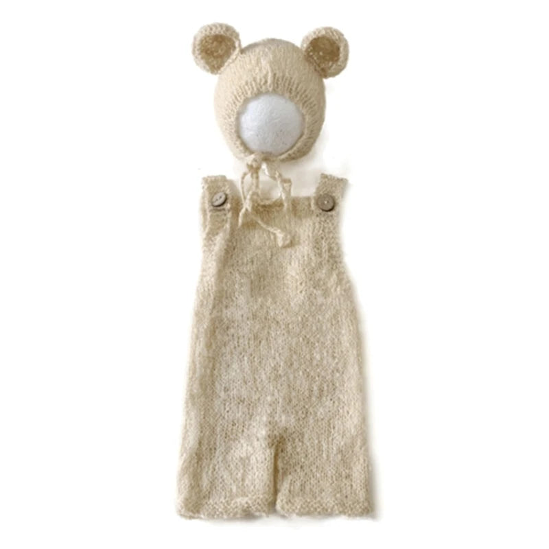 Newborn Bear Hat Romper Outfit