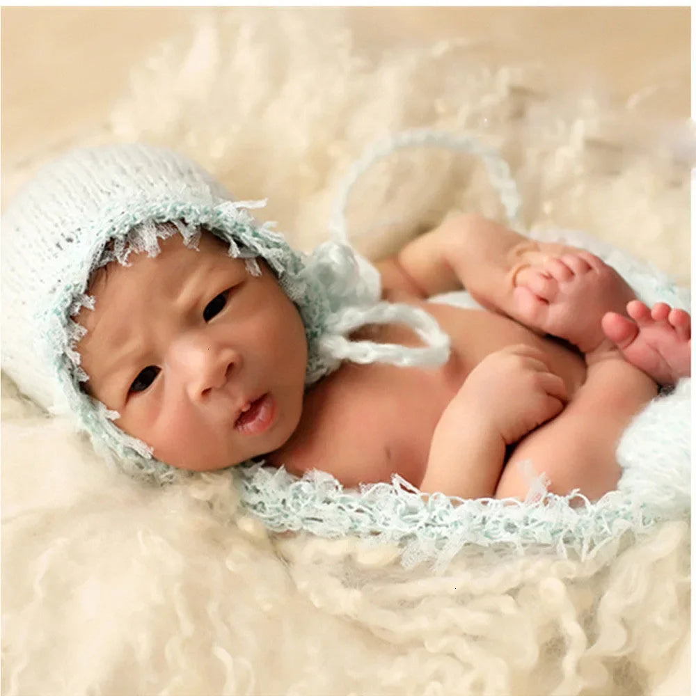 Newborn Knitted Hat & Wrap Set