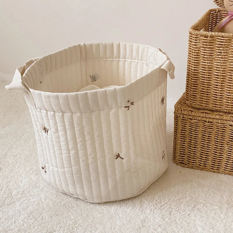 Cotton Embroidery Crib Organizer Mommy Bag