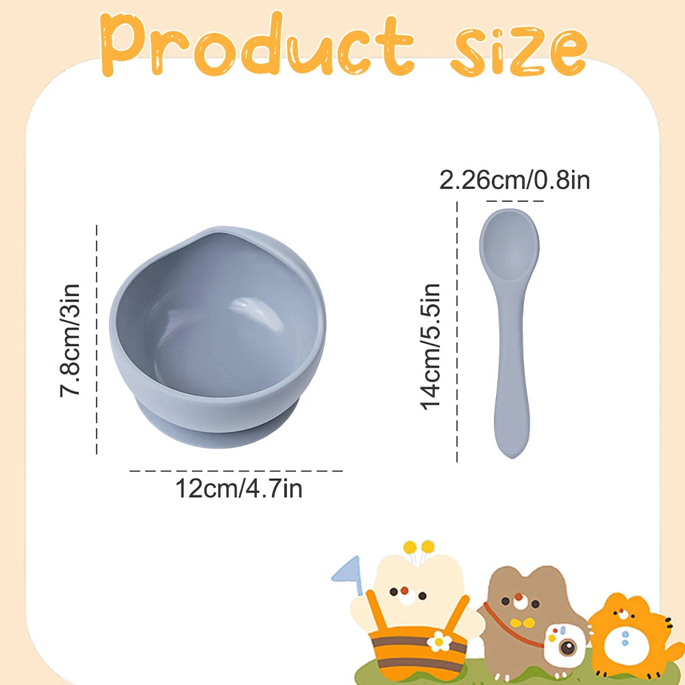 Silicone Suction Training Bowl Set
