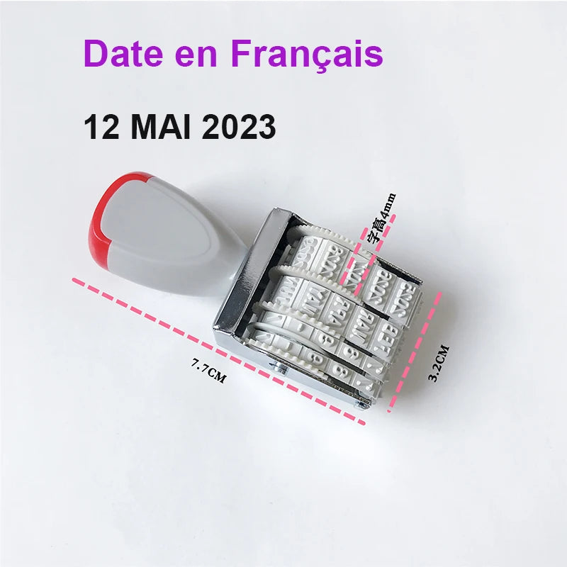 Adjustable Date Stamp with Ink Pad