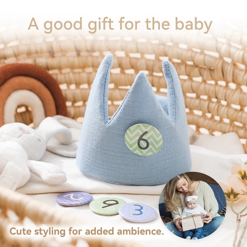 Baby Birthday Crown Hat Set