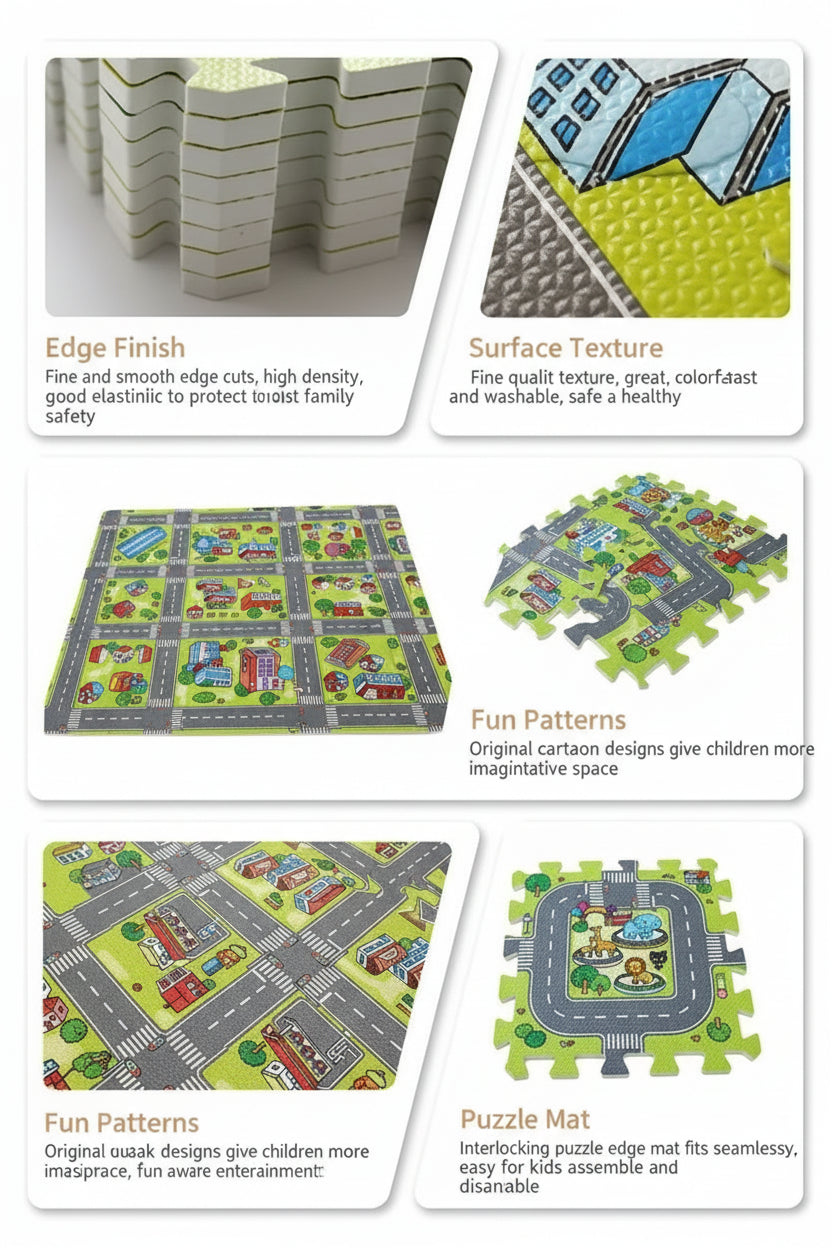 Baby Road Traffic Puzzle Play Mat