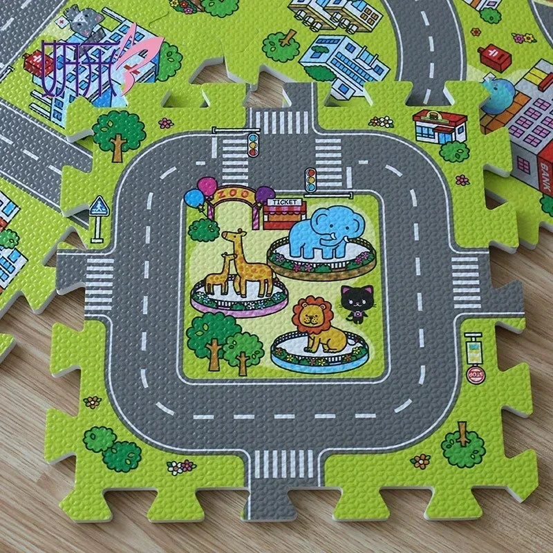 Baby Road Traffic Puzzle Play Mat