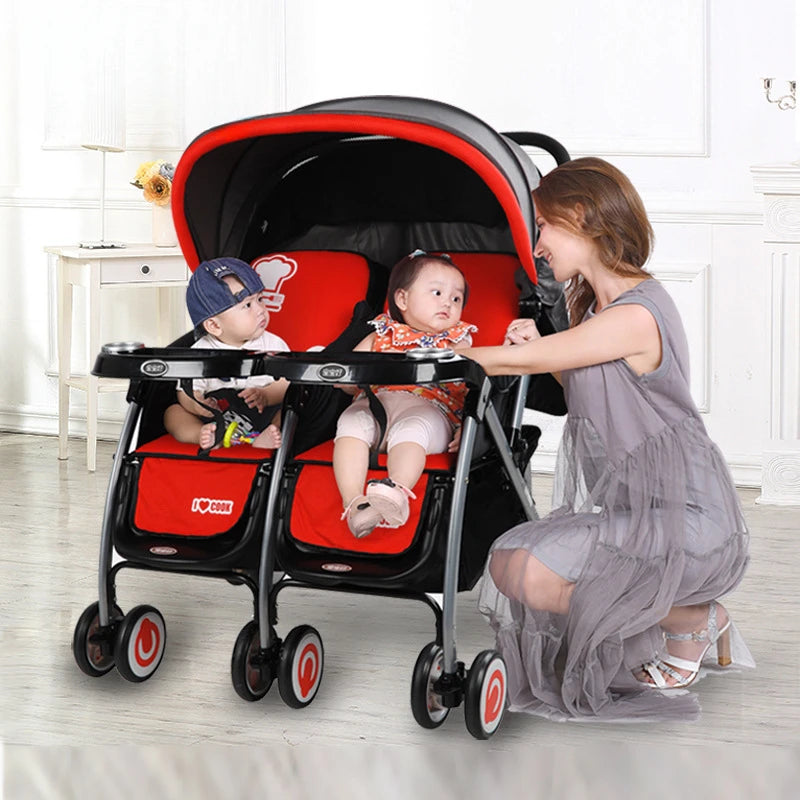 Foldable Twin Baby Stroller