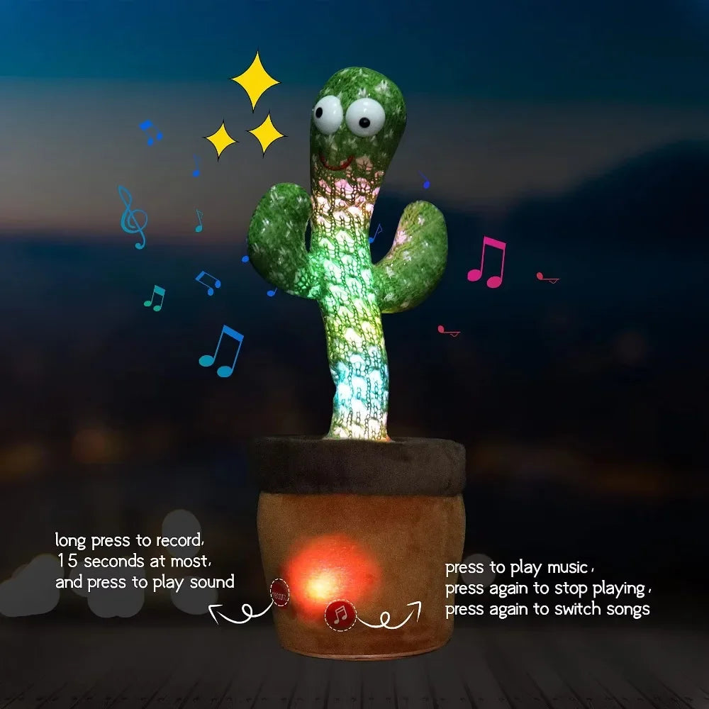 Dancing Cactus Talking Plush Toy with Voice Changer