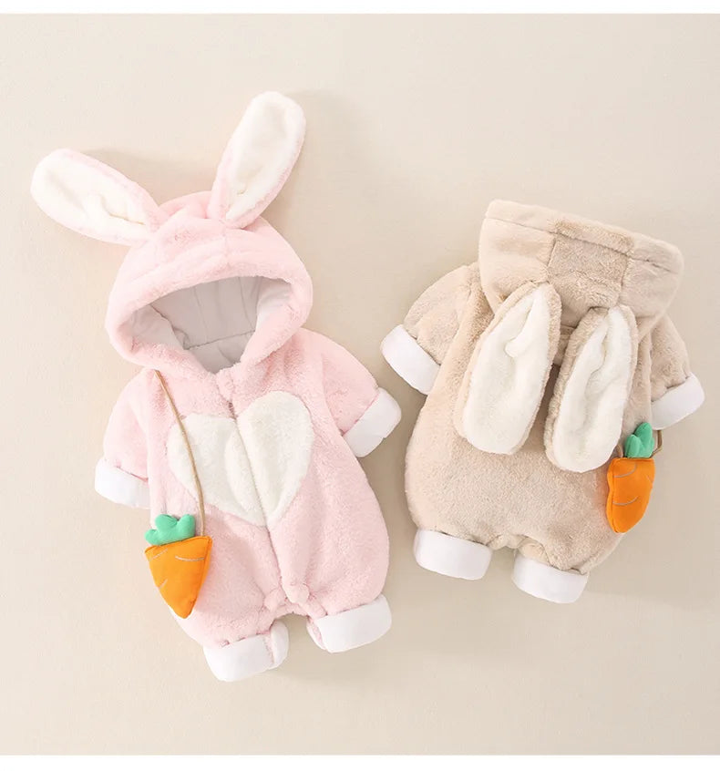 Baby Hooded Warm Romper Jumpsuit