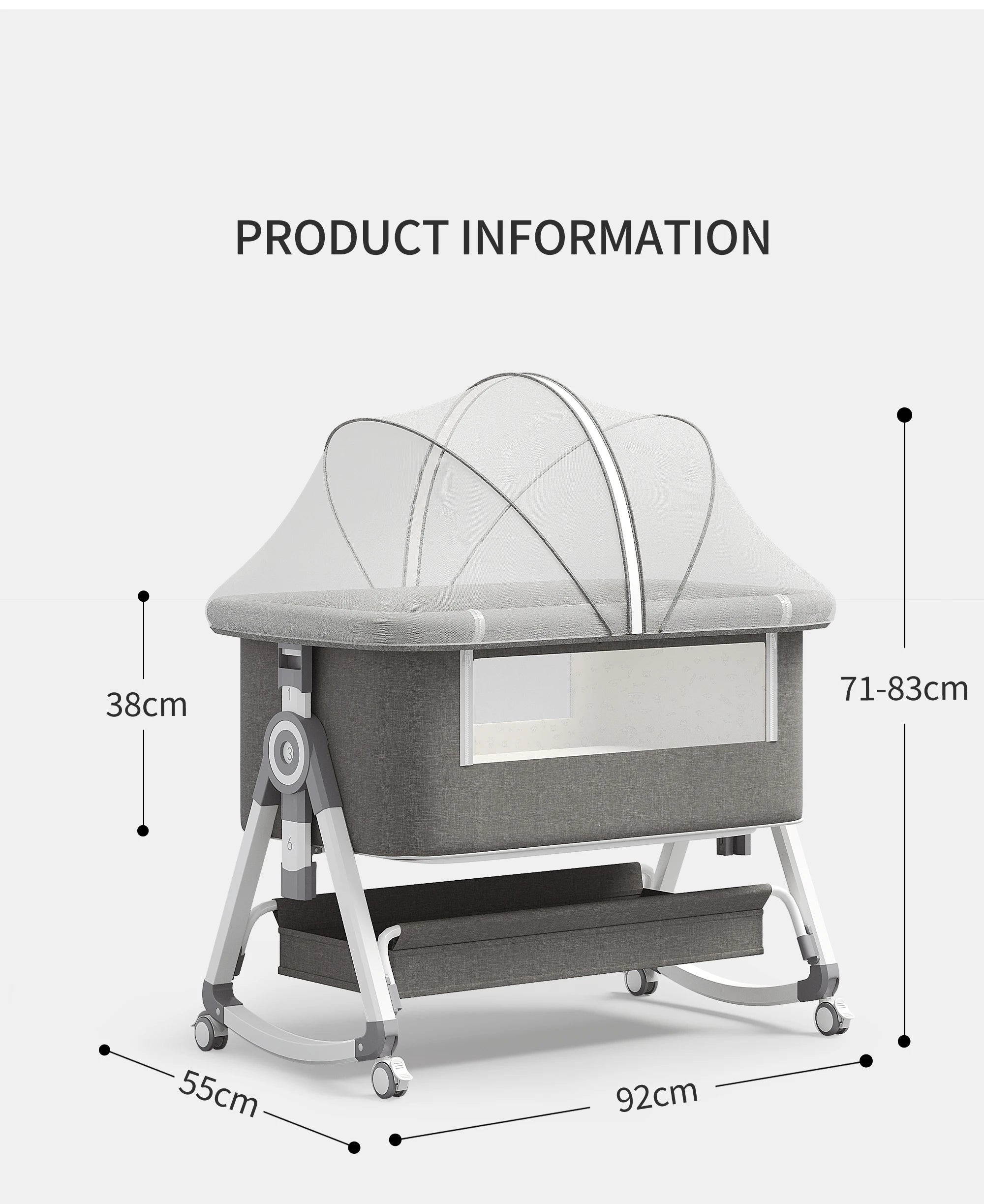 Baby Crib with Mosquito Net