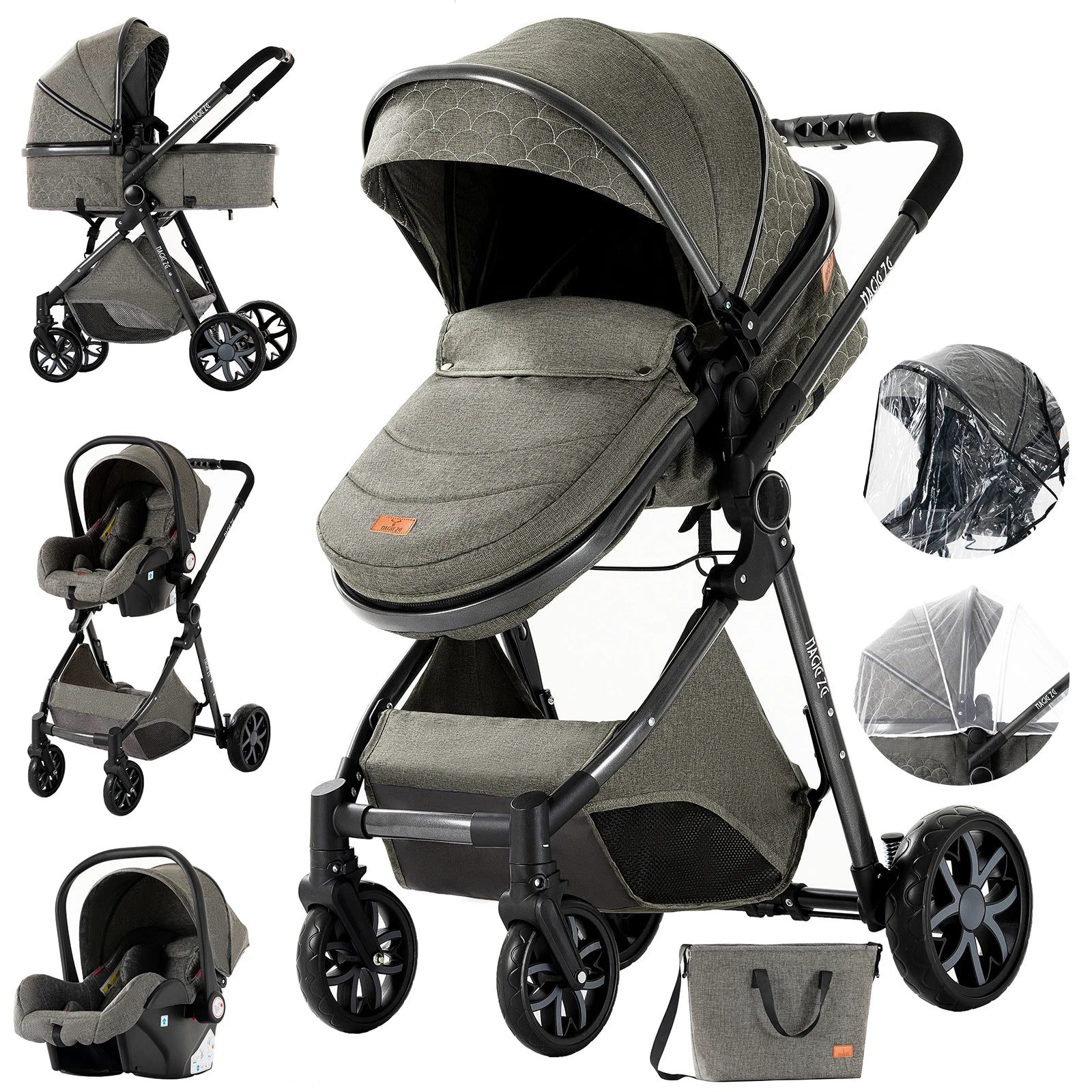 3-in-1 Multifunctional Portable Baby Stroller
