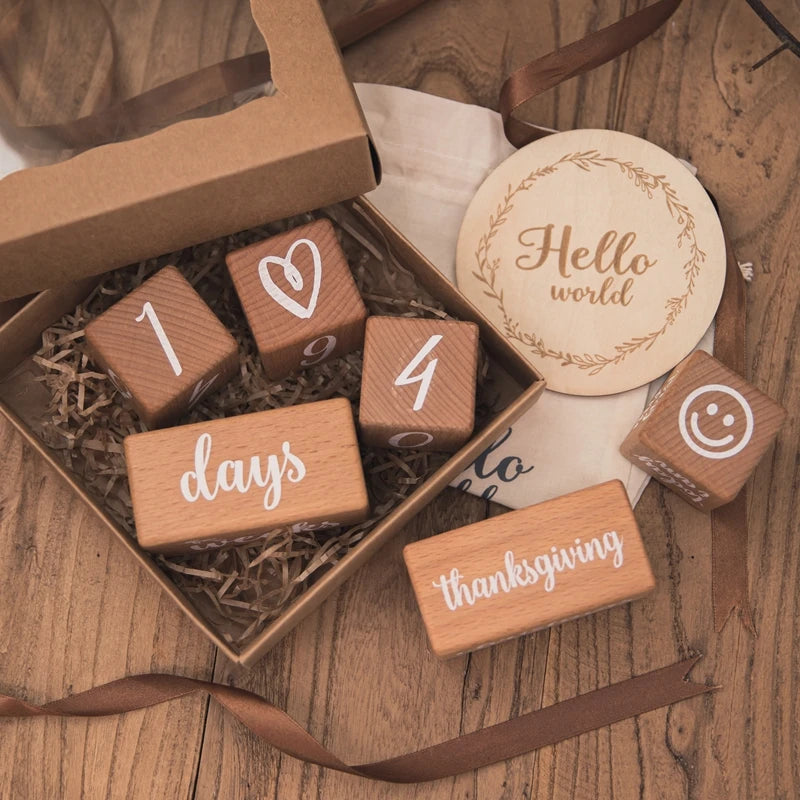 Wooden Baby Milestone Card Set
