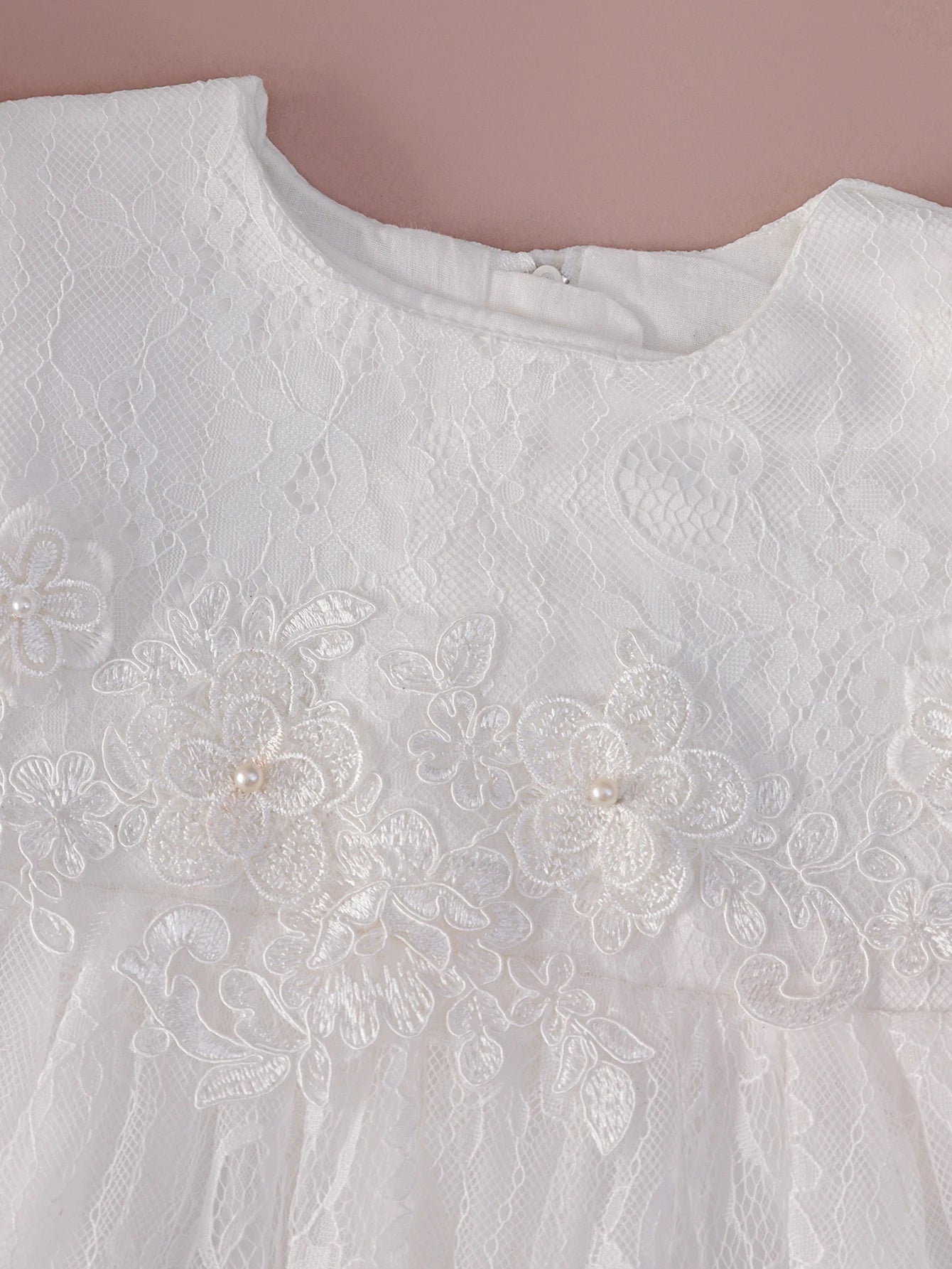 Infant White Lace Baptismal Dress