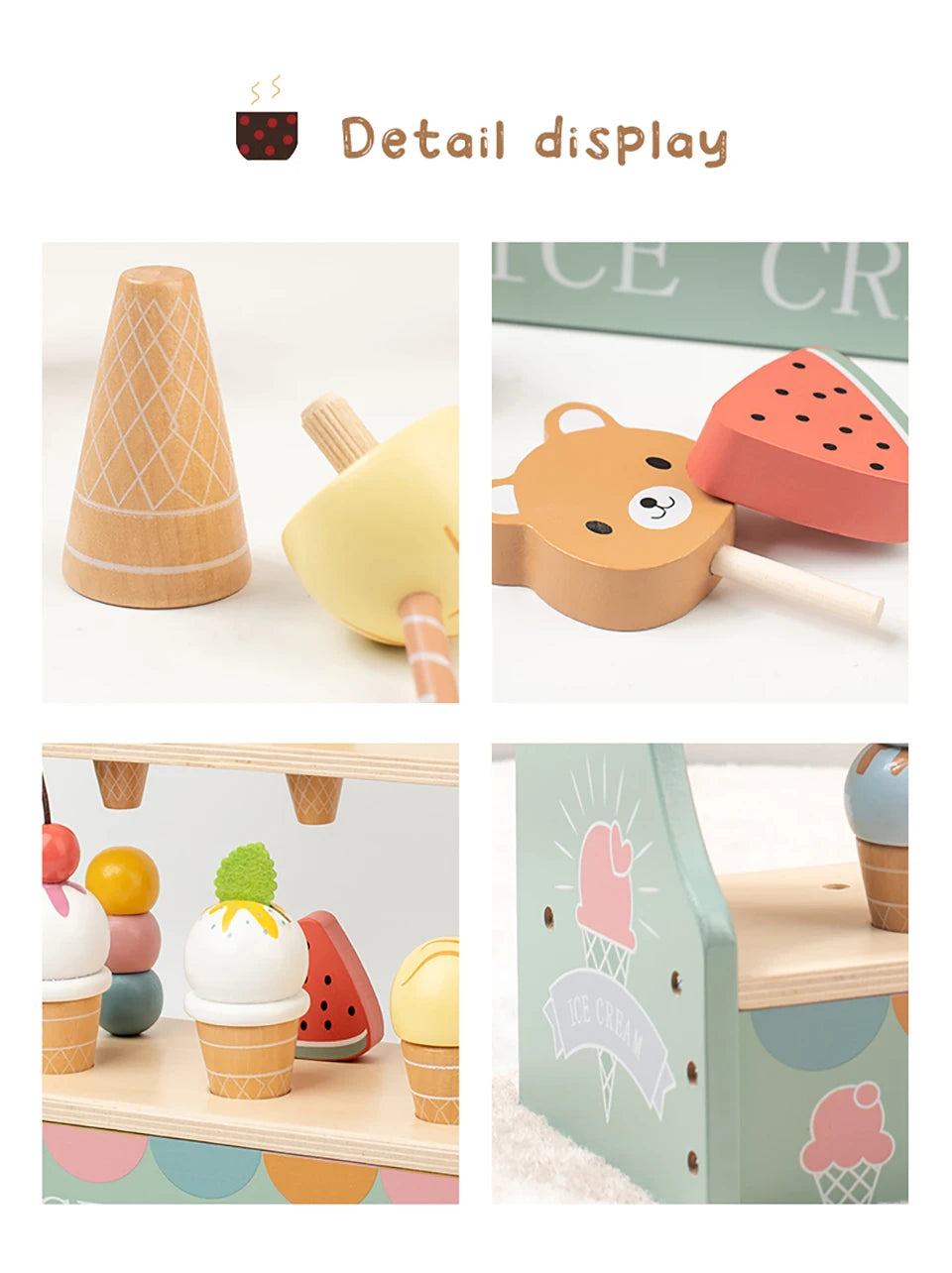 Wooden Ice Cream Play Set