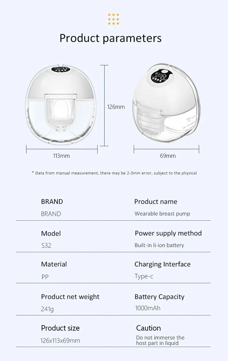 BornBL S32 Wearable Electric Breast Pump