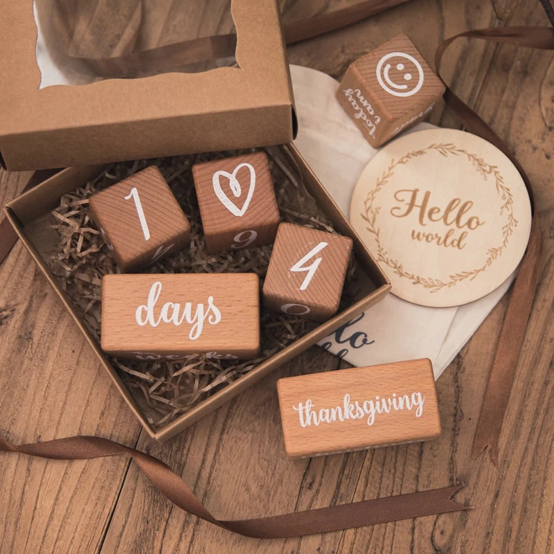 Wooden Baby Milestone Card Set
