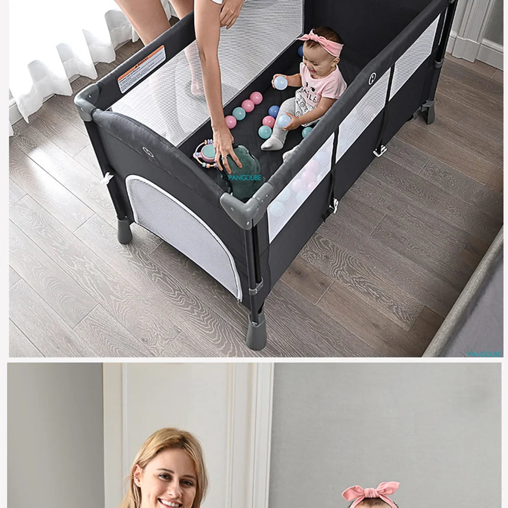 PANGDUBE Foldable Baby Crib