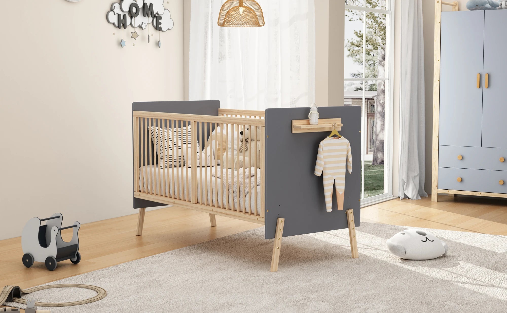 Solid Wood Baby Cot