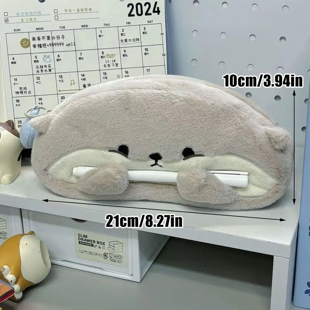 Plush Otter Pen Bag