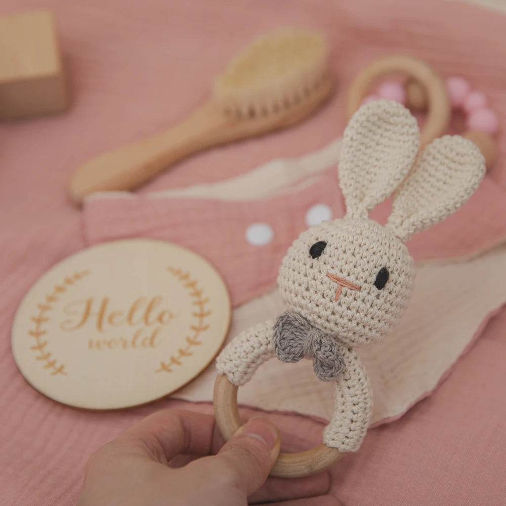 Newborn Bath Toy & Milestone Card Gift Set