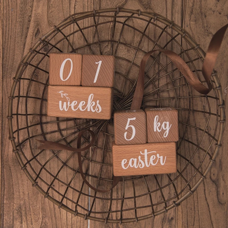 Wooden Baby Milestone Card Set