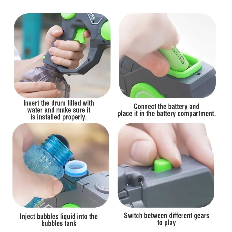 2-in-1 Electric Water Gun & Bubble Blaster