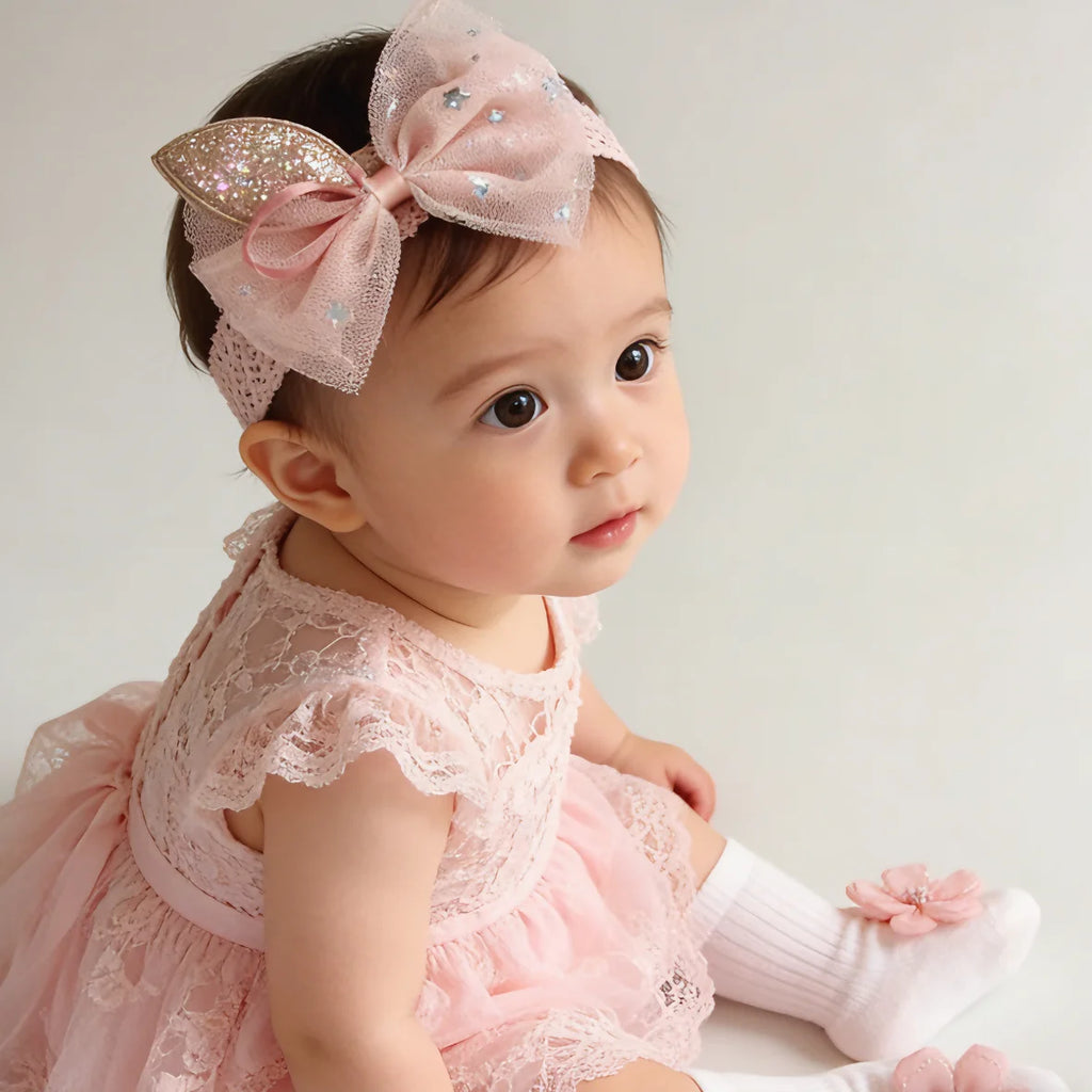 Baby Girl Socks & Bow Set