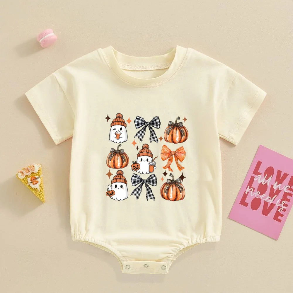 Cute Halloween Ghost Bubble Romper