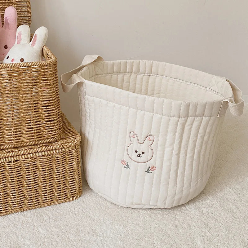 Cotton Embroidery Crib Organizer Mommy Bag