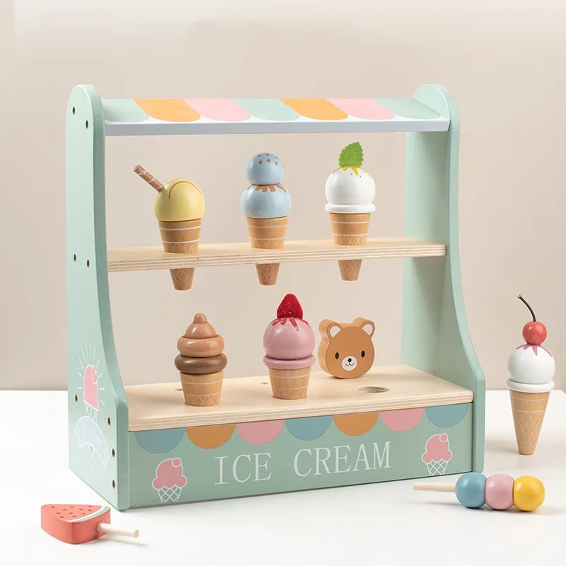 Wooden Ice Cream Play Set