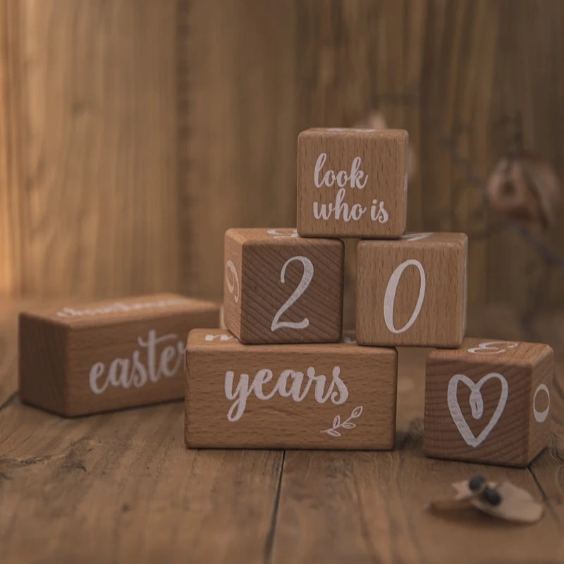 Wooden Baby Milestone Card Set