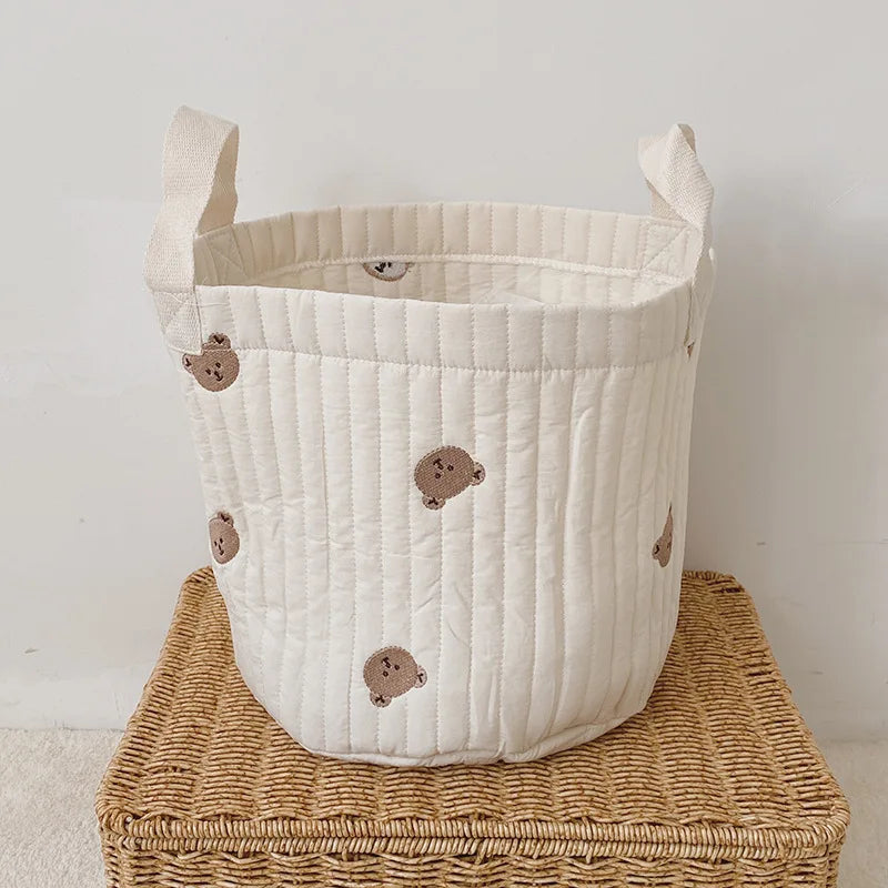 Cotton Embroidery Crib Organizer Mommy Bag