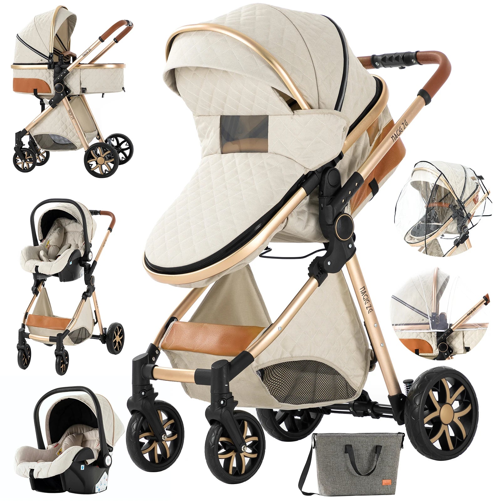 3-in-1 Multifunctional Portable Baby Stroller