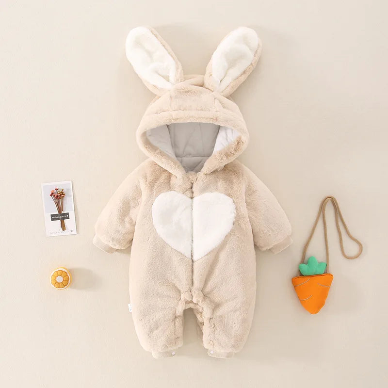 Baby Hooded Warm Romper Jumpsuit