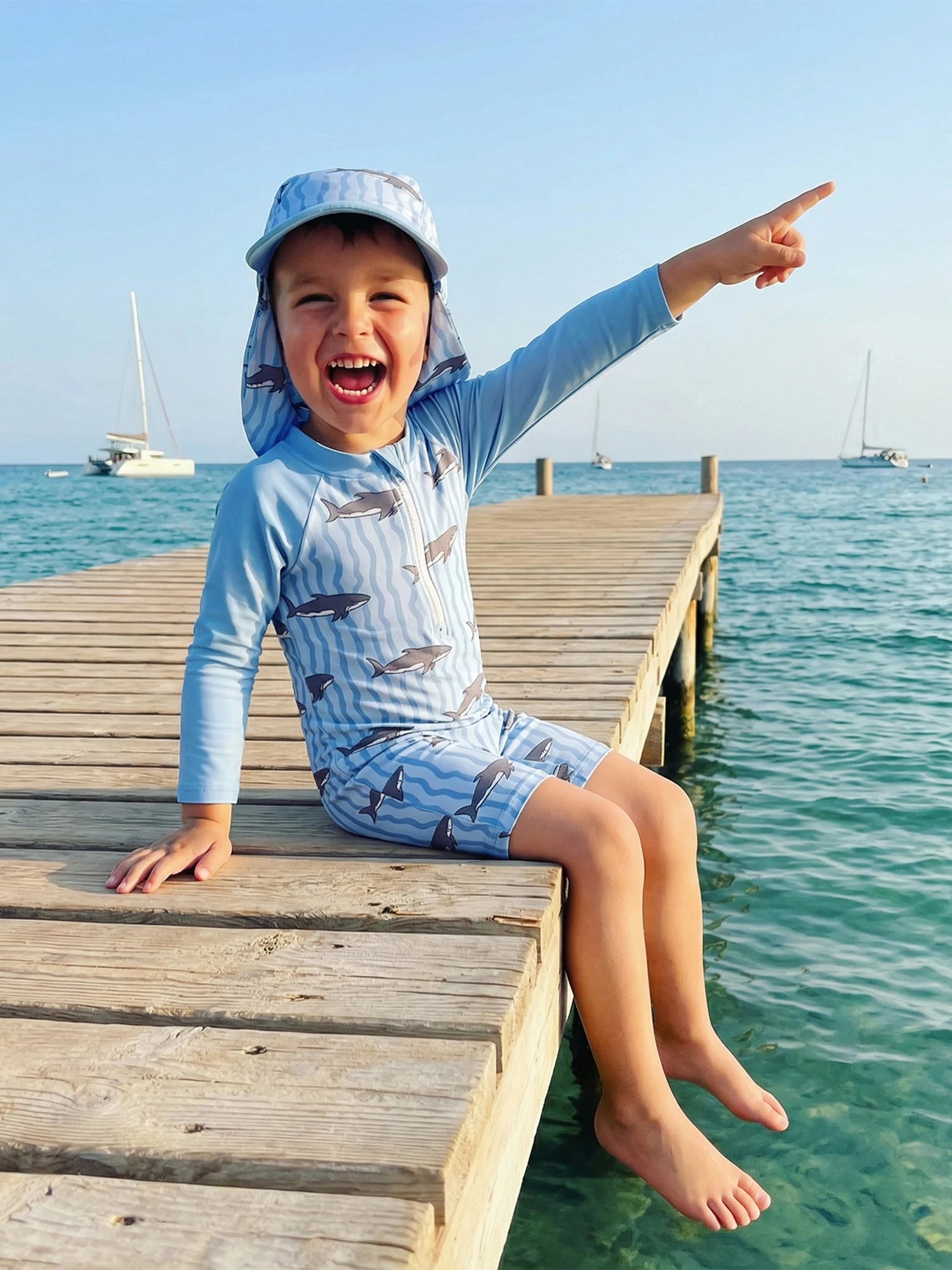 Toddler Rash Guard Swimsuit Set
