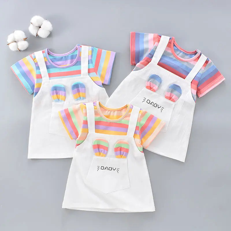 Girls Two-Piece Summer Dress