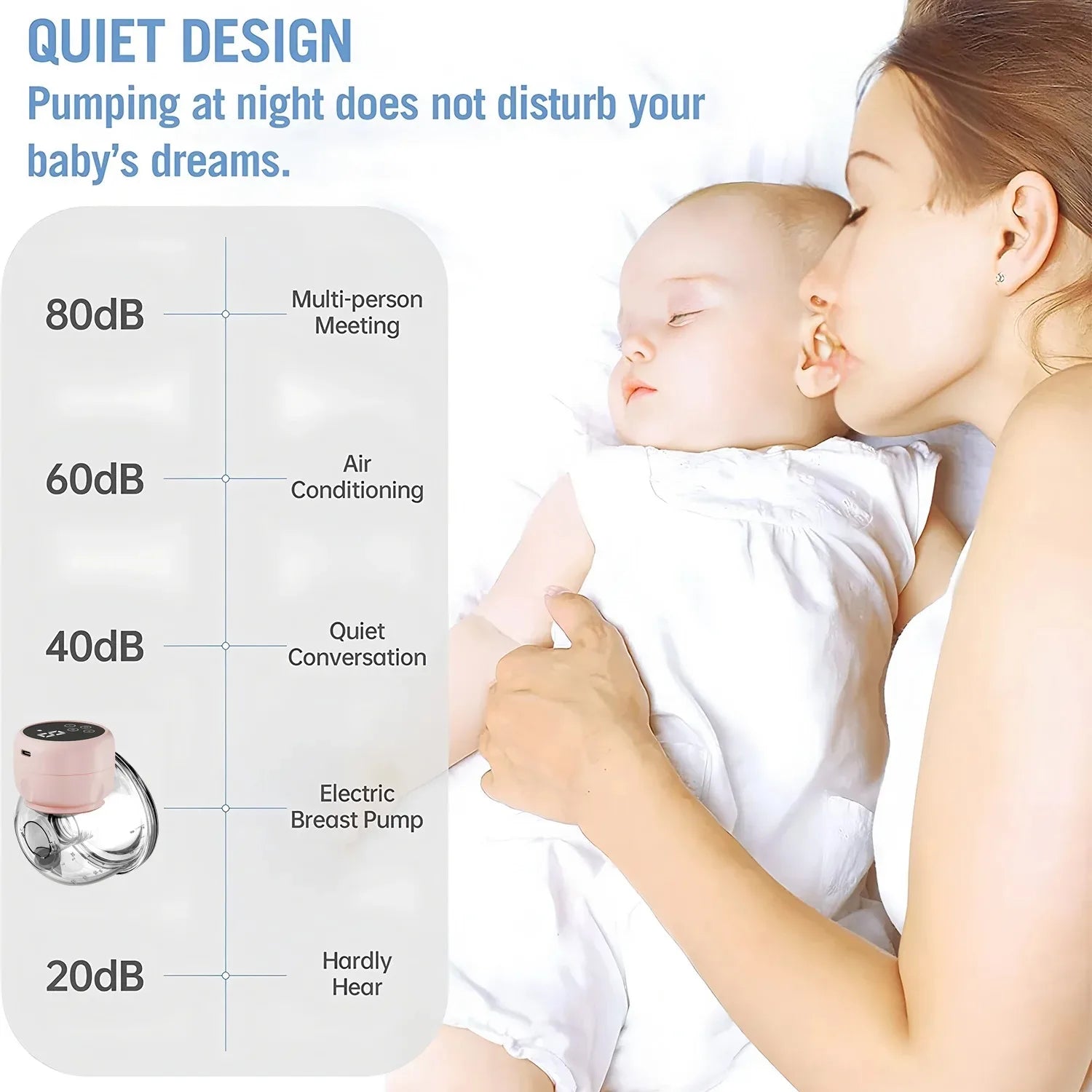 Silent Wearable Hands-Free Electric Breast Pump