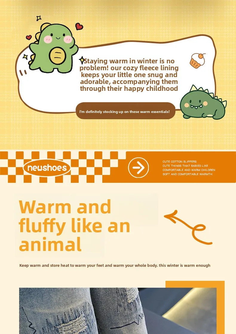 Kids Cotton Slippers