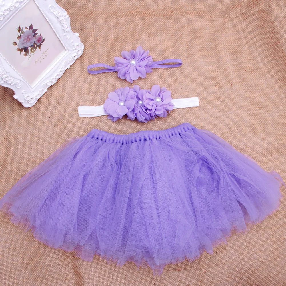 Newborn Girl Puffy Skirt Set