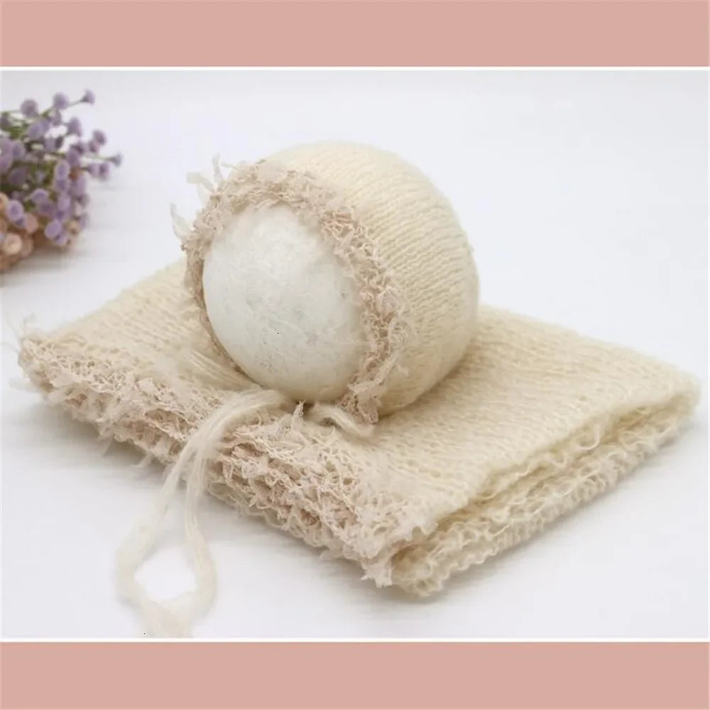 Newborn Knitted Hat & Wrap Set