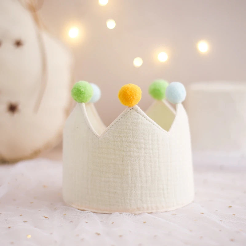 Baby Birthday Crown Hat Set