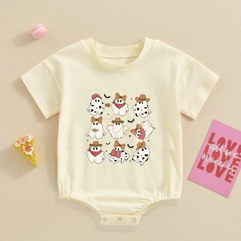 Cute Halloween Ghost Bubble Romper