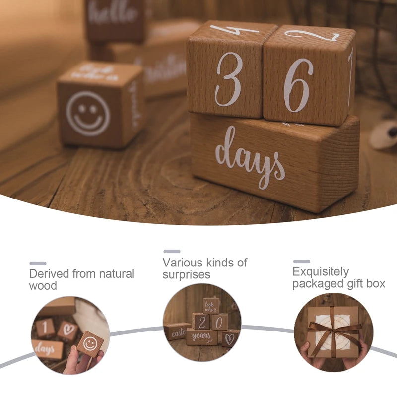 Wooden Baby Milestone Card Set