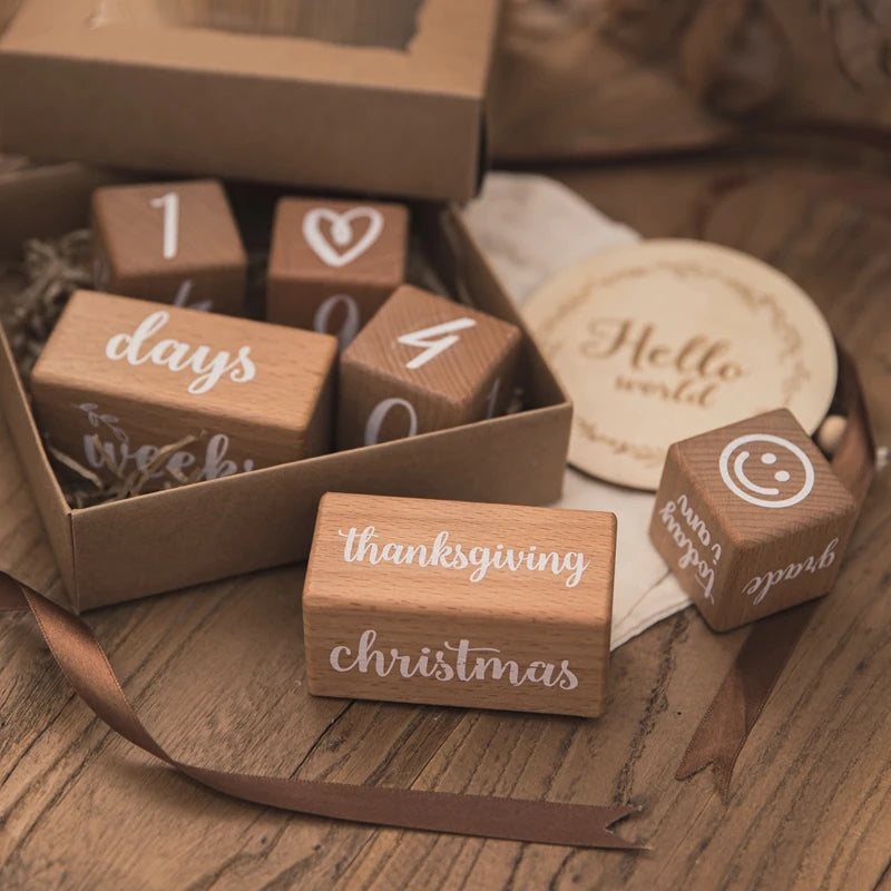 Wooden Baby Milestone Card Set