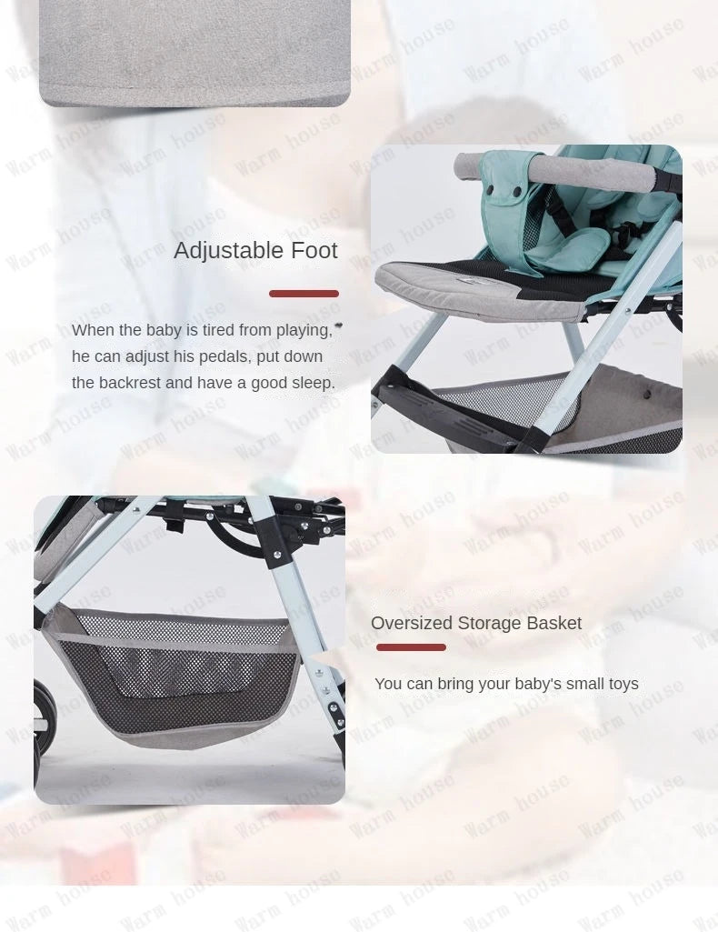 Detachable Twin Baby Stroller