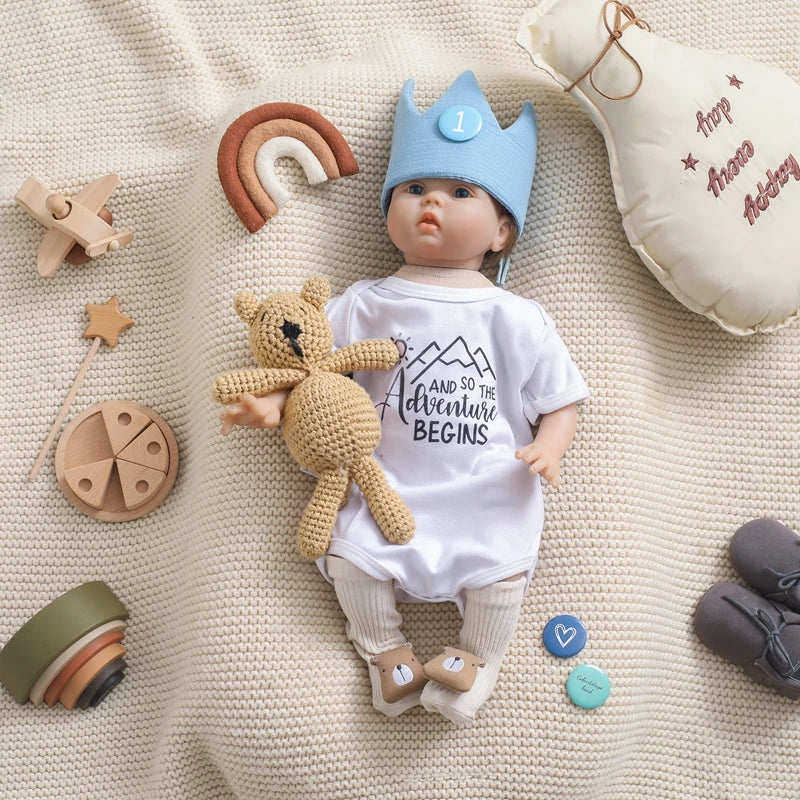 Baby Birthday Crown Hat Set