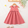 Girls Ruffle Hem Casual Dress
