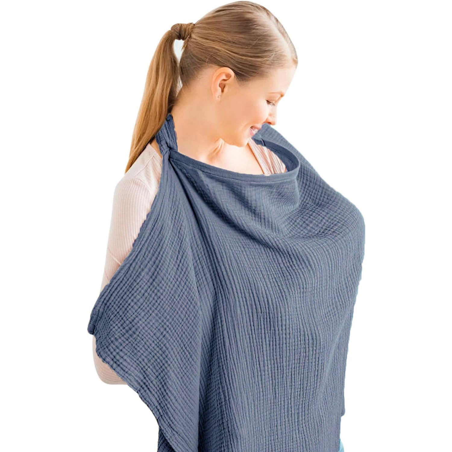 Muslin Nursing Cover with Arch Neckline