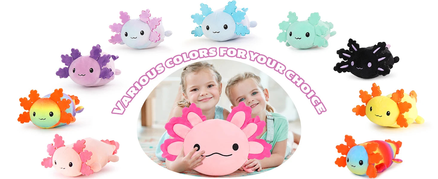 Axolotl Plush with 3 Baby Axolotls