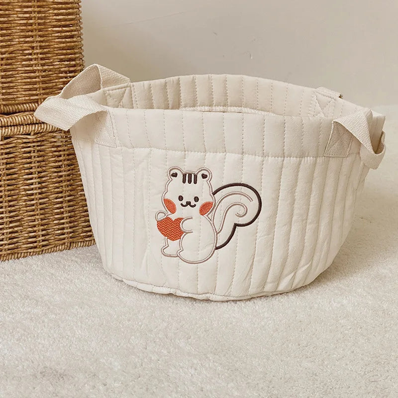 Cotton Embroidery Crib Organizer Mommy Bag