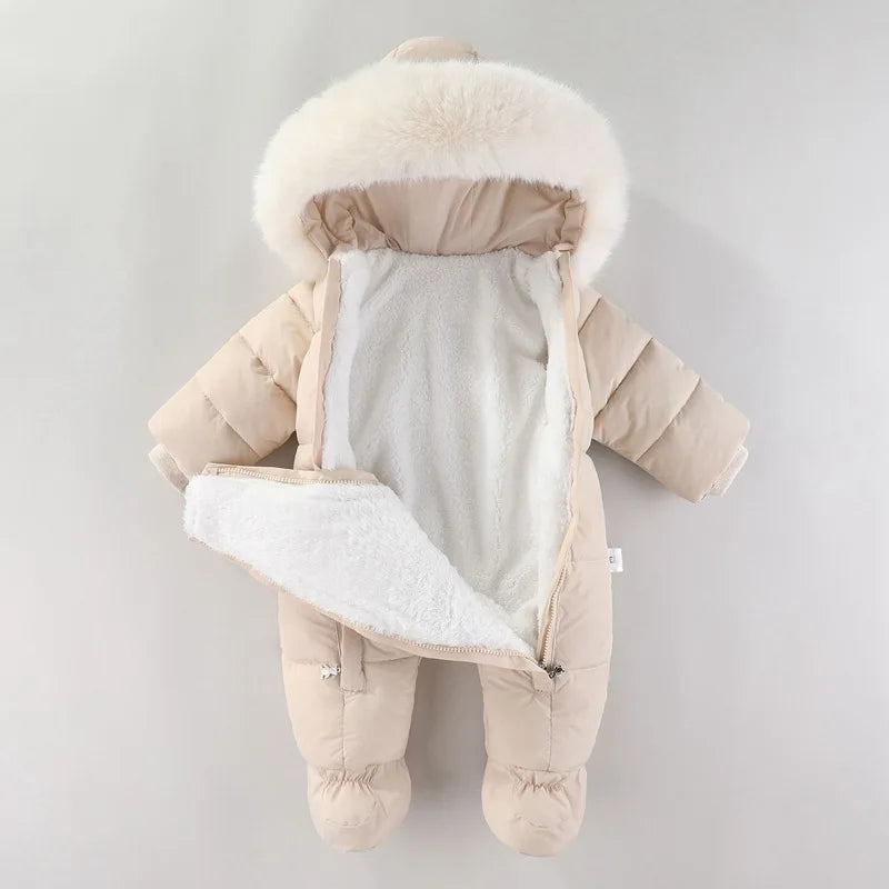 Baby Hooded Snowsuit Romper